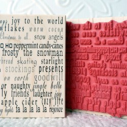 Christmas Text Background Rubber Stamp Christmas Text Background Rubber Stamp