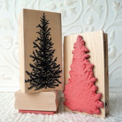 Classic Fir Tree Rubber Stamp
