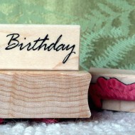 Happy Birthday Script Rubber Stamp Happy Birthday Script Rubber Stamp