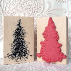 Scribble Tree Rubber Stamp