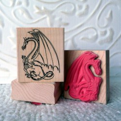 Small Dragon Rubber Stamp