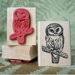 Small Saw Whet Owl Rubber Stamp Small Saw Whet Owl Rubber Stamp