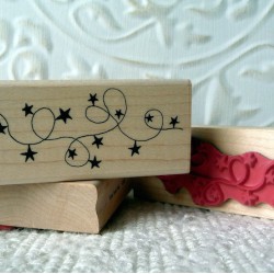Star Garland Rubber Stamp