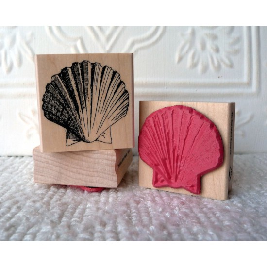 Scallop Shell Rubber Stamp