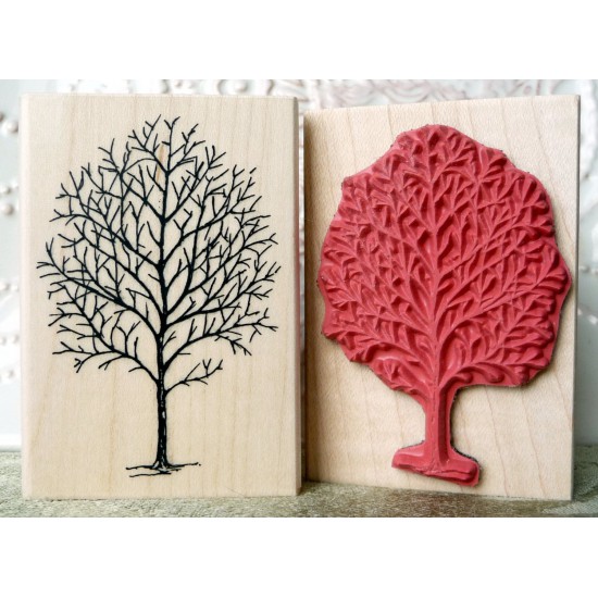 Fall Tree Rubber Stamp