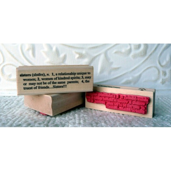 Sisters Definition Rubber Stamp
