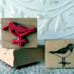Sandpiper Bird Rubber Stamp