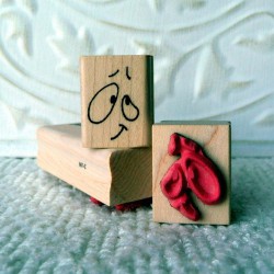 Funny Face Rubber Stamp