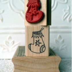 Little Christmas Stocking Rubber Stamp