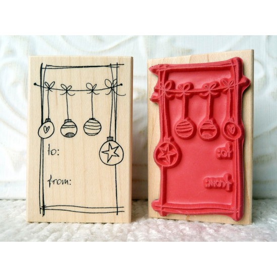 To From Ornaments Rubber Stamp