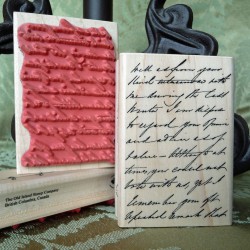 Handwritten Script Rubber Stamp