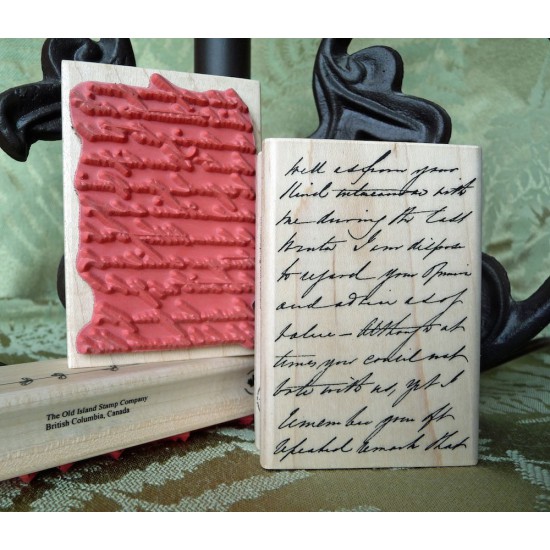 Handwritten Script Rubber Stamp