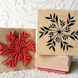 Botanical Snowflake Rubber Stamp