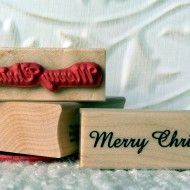 Small Merry Christmas Script Rubber Stamp Small Merry Christmas Script Rubber Stamp