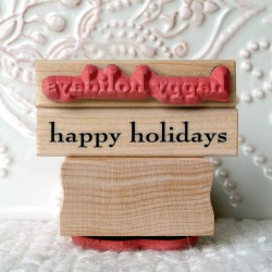 Little Happy Holidays Rubber Stamp Little Happy Holidays Rubber Stamp