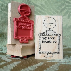 Kid's Bookplate Rubber Stamp Kid's Bookplate Rubber Stamp