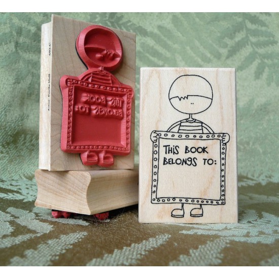 Kid's Bookplate Rubber Stamp