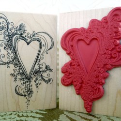 Fancy Heart Rubber Stamp Fancy Heart Rubber Stamp