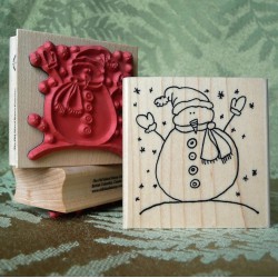 Snowy Snowman Rubber Stamp Snowy Snowman Rubber Stamp