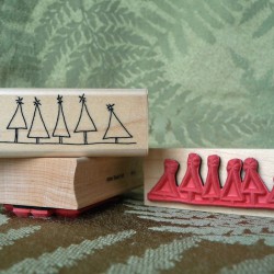 Christmas Tree Border Rubber Stamp Christmas Tree Border Rubber Stamp