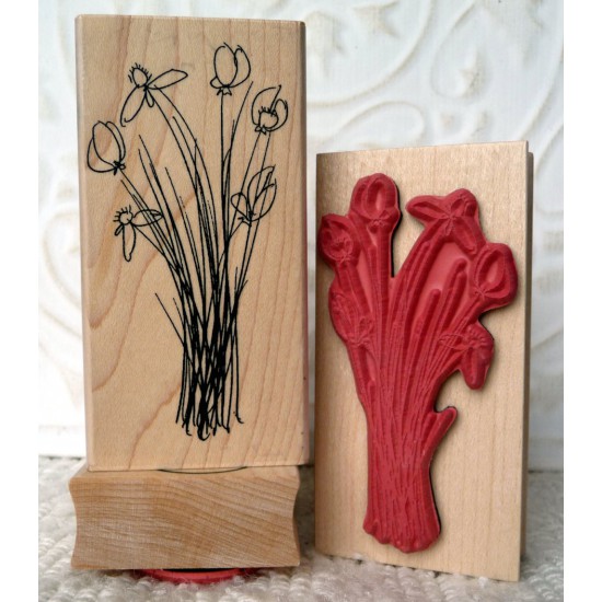 Wild Flowers Rubber Stamp