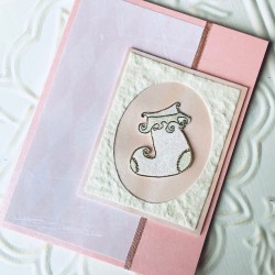 Santa's Stocking Rubber Stamp