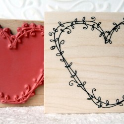Vine Heart Rubber Stamp