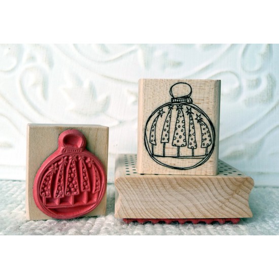 Tree Ornament Rubber Stamp