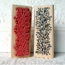 Em's Swirly Border Rubber Stamp