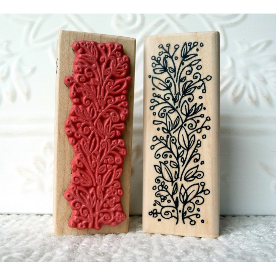 Em's Swirly Border Rubber Stamp