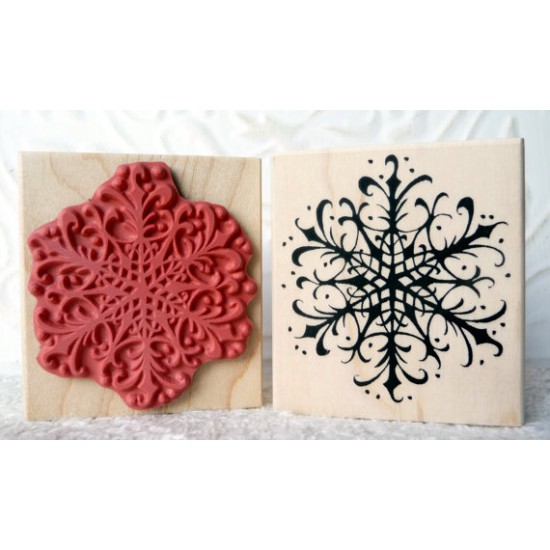 Snowflake Outline Rubber Stamp 2