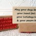 May your days be merry; Christmas Text Rubber Stamp