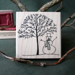 Winter Snowscene Rubber Stamp Winter Snowscene Rubber Stamp