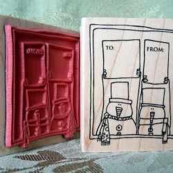 Two From Snowmen Rubber Stamp Two From Snowmen Rubber Stamp