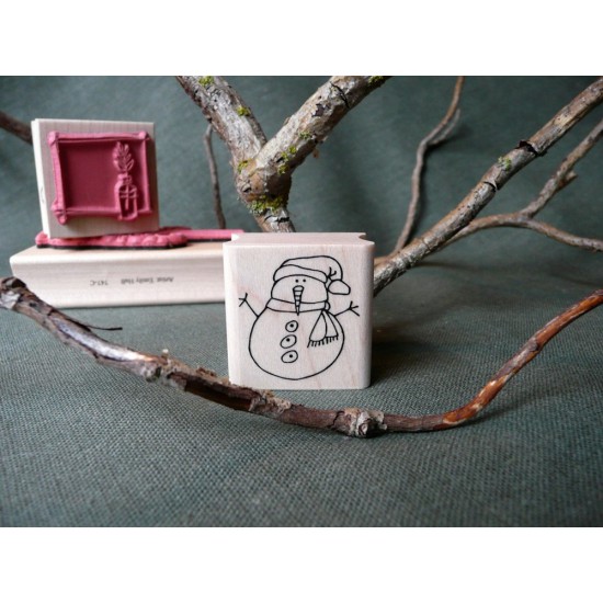 Mini Snowman Rubber Stamp Mini Snowman Rubber Stamp