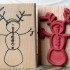 Twiggy Snowman Rubber Stamp