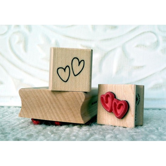 Mini Hearts Rubber Stamp