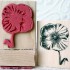 Vintage Poppy Rubber Stamp
