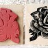 Vintage Rose Rubber Stamp