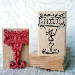 Decadent Cake Rubber Stamp