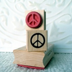 Peace Sign Rubber Stamp