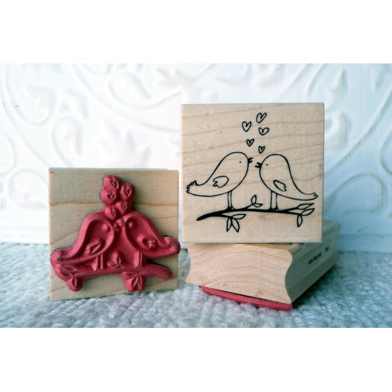 Love Birds Rubber Stamp