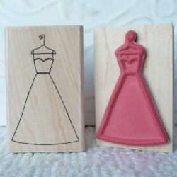 Wedding Dress Rubber Stamp