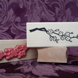 Cherry Blossom Branch Rubber Stamp Cherry Blossom Branch Rubber Stamp