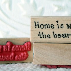 Home is where the Heart is Rubber Stamp