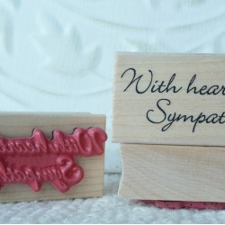 With Heartfelt Sympathy Rubber Stamp