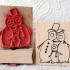 Snowman Family Rubber Stamp