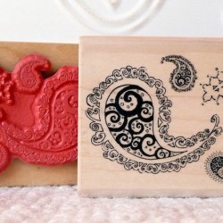 Paisley Rubber Stamp