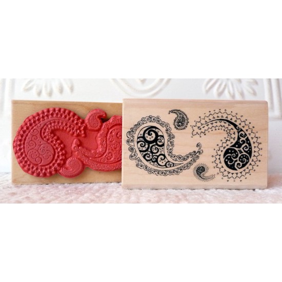 Paisley Rubber Stamp