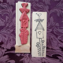 Community Bird House Rubber Stamp Community Bird House Rubber Stamp